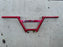 front view of the 6.5″ Elf Product Alloy Pro Cruiser Blast bars in red, vintage bmx bars, elf bmx bars, elf blast bars