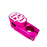 top view of billet bmx skull stem in pink