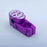 top view of billet bmx skull stem in purple