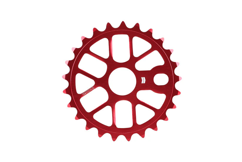 front view of baseline sprocket in red