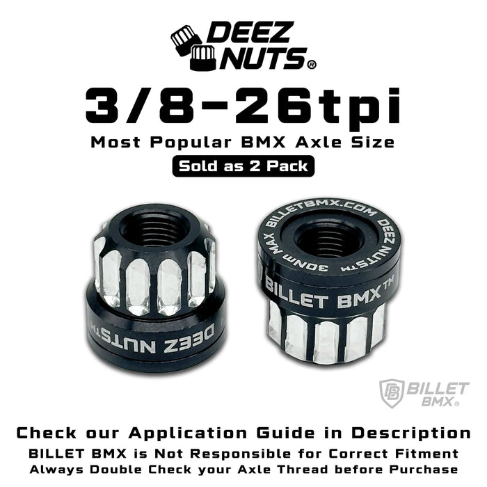 BILLET BMX DEEZ NUTS 3/8 (2-PACK)