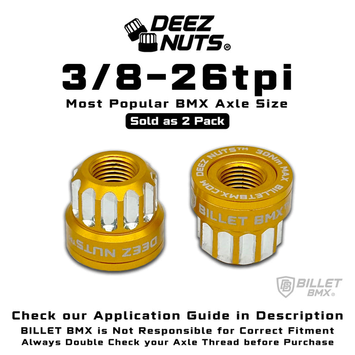 BILLET BMX DEEZ NUTS 3/8 (2-PACK)