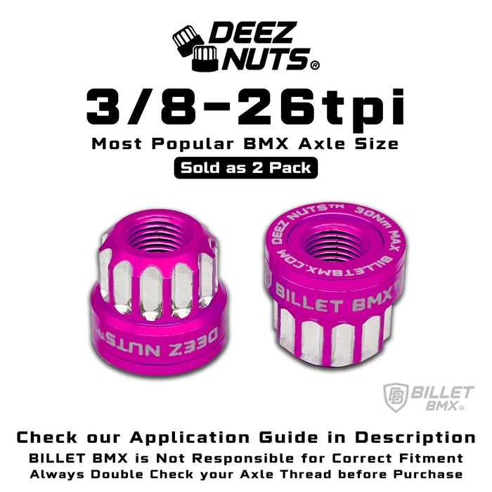 BILLET BMX DEEZ NUTS 3/8 (2-PACK)