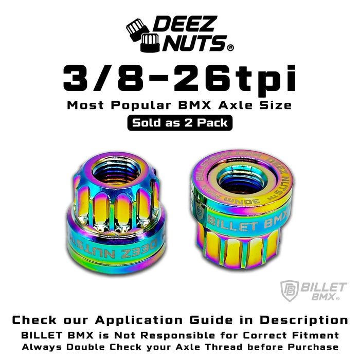 BILLET BMX DEEZ NUTS 3/8 (2-PACK)