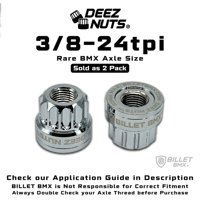 BILLET BMX DEEZ NUTS 3/8 (2-PACK)