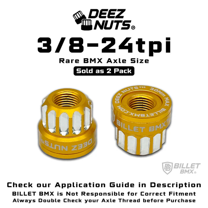 BILLET BMX DEEZ NUTS 3/8 (2-PACK)