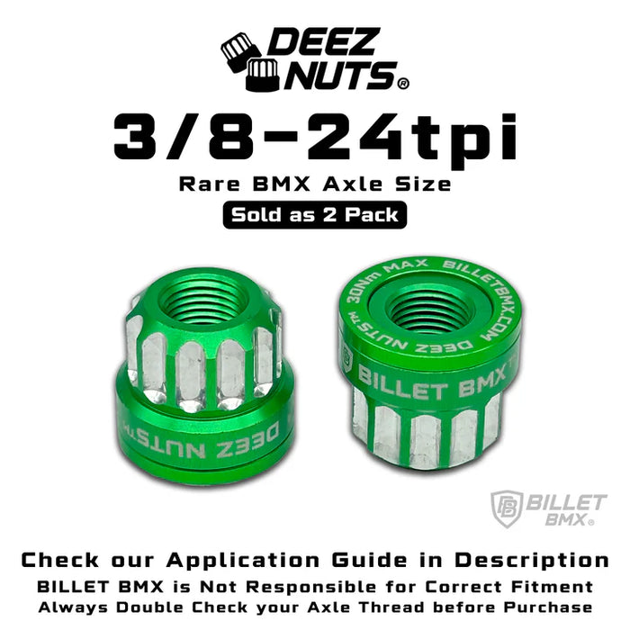 BILLET BMX DEEZ NUTS 3/8 (2-PACK)