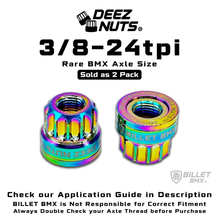 BILLET BMX DEEZ NUTS 3/8 (2-PACK)