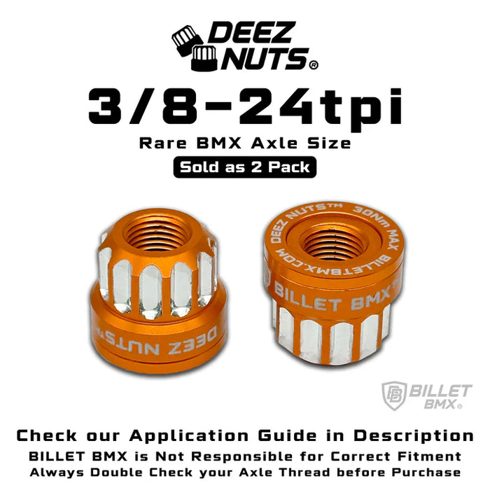 BILLET BMX DEEZ NUTS 3/8 (2-PACK)