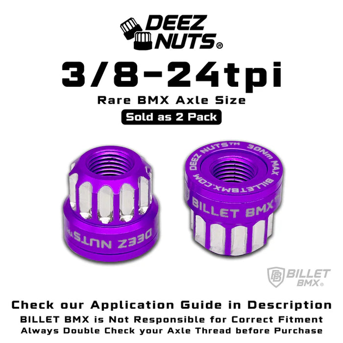 BILLET BMX DEEZ NUTS 3/8 (2-PACK)