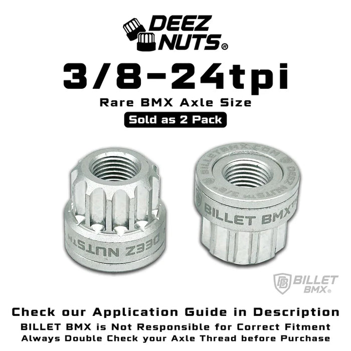 BILLET BMX DEEZ NUTS 3/8 (2-PACK)