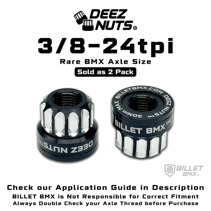 BILLET BMX DEEZ NUTS 3/8 (2-PACK)