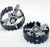 top view of  billet bmx pro shield pedals in black
