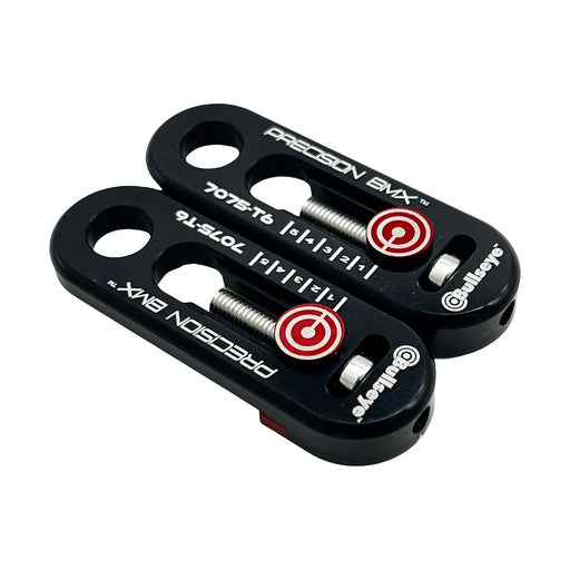 side view of the Bullseye Hollow point chain tensioners in black, bmx chain tensioner, bike chain tensioners, bicycle chain tensioners, bullseye chain tensioners