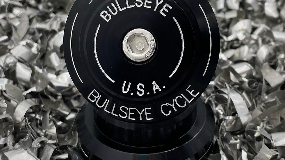 BULLSEYE FULL AUTO FULL CNC LOGO AL 1-1/8” HEADSET top view black