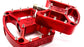 Bullseye Elite Pro Platform pedals top view red