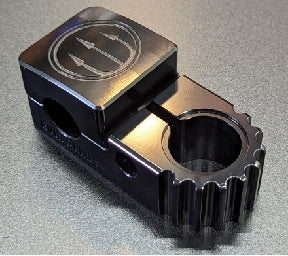 top view of evil alloy sprocket stem in black