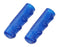 top view of low rider grips in blue sparkle