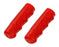 top view of low rider grips in red sparkle