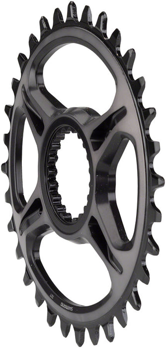 front angle view of shimano SM-CRM95 in black