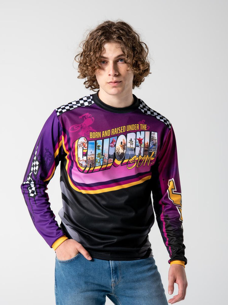 JT Racing Born and Raised Under The California Sun Jersey Champions Purple - Extra Large (XL)