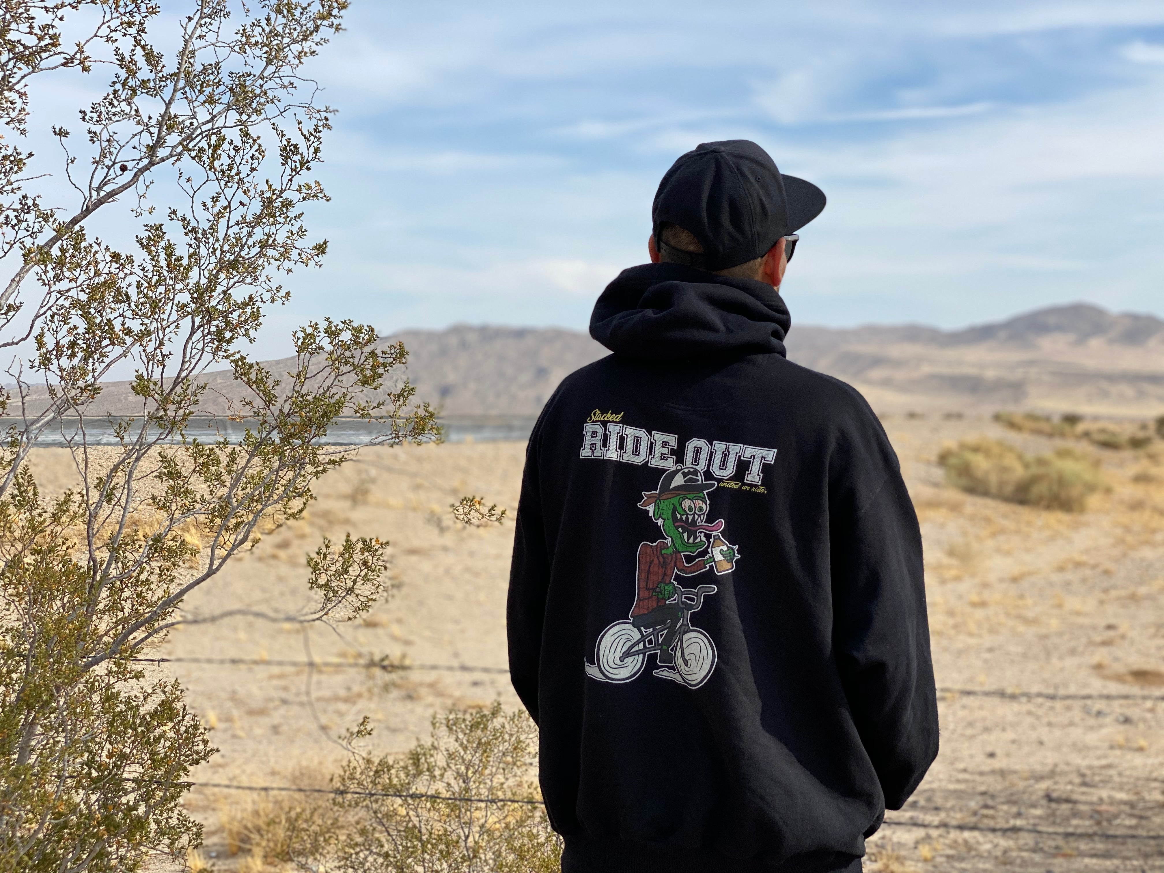 Stacked Rideout Champion Pull over hoodie Black